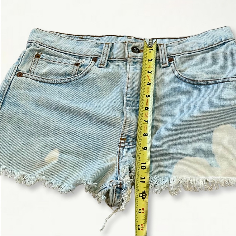 SOLD Vintage 90s Levi’s 501 Cut-Off Jean Shorts 1992 Raw Hem Distressed Denim - Picture 14 of 14